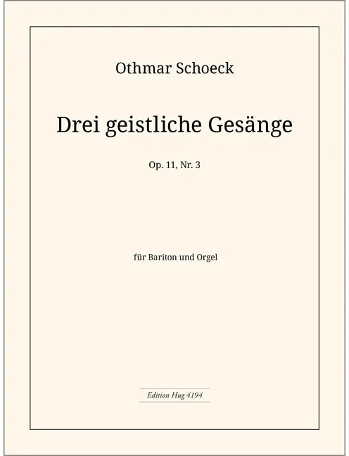 3 geistliche Gesänge op. 11/3